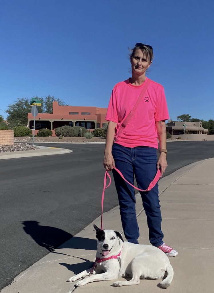 Mikie training pups in the wild